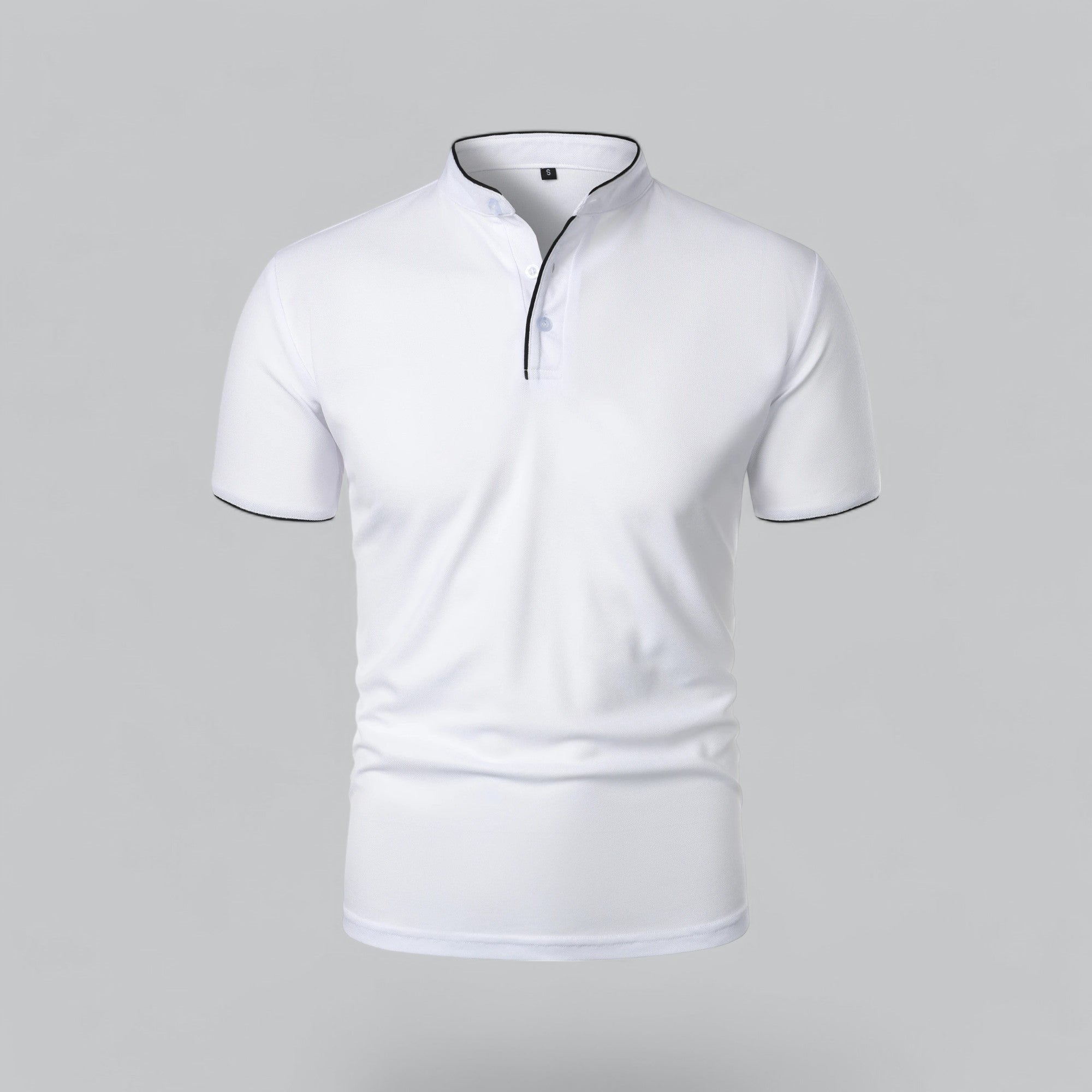 Dermot | Men's Button Placket Slim Fit Short Sleeve Polo Shirt