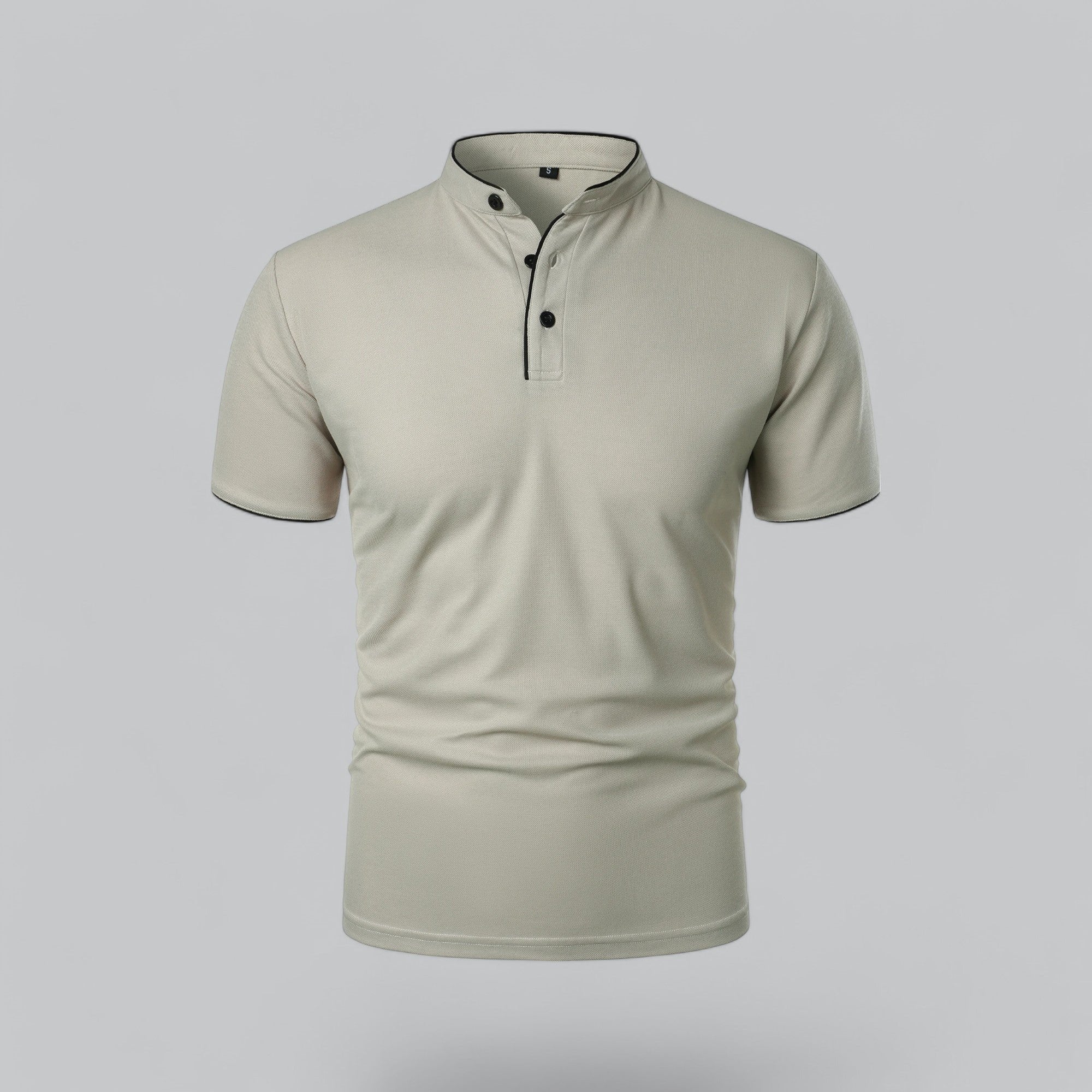 Dermot | Men's Button Placket Slim Fit Short Sleeve Polo Shirt