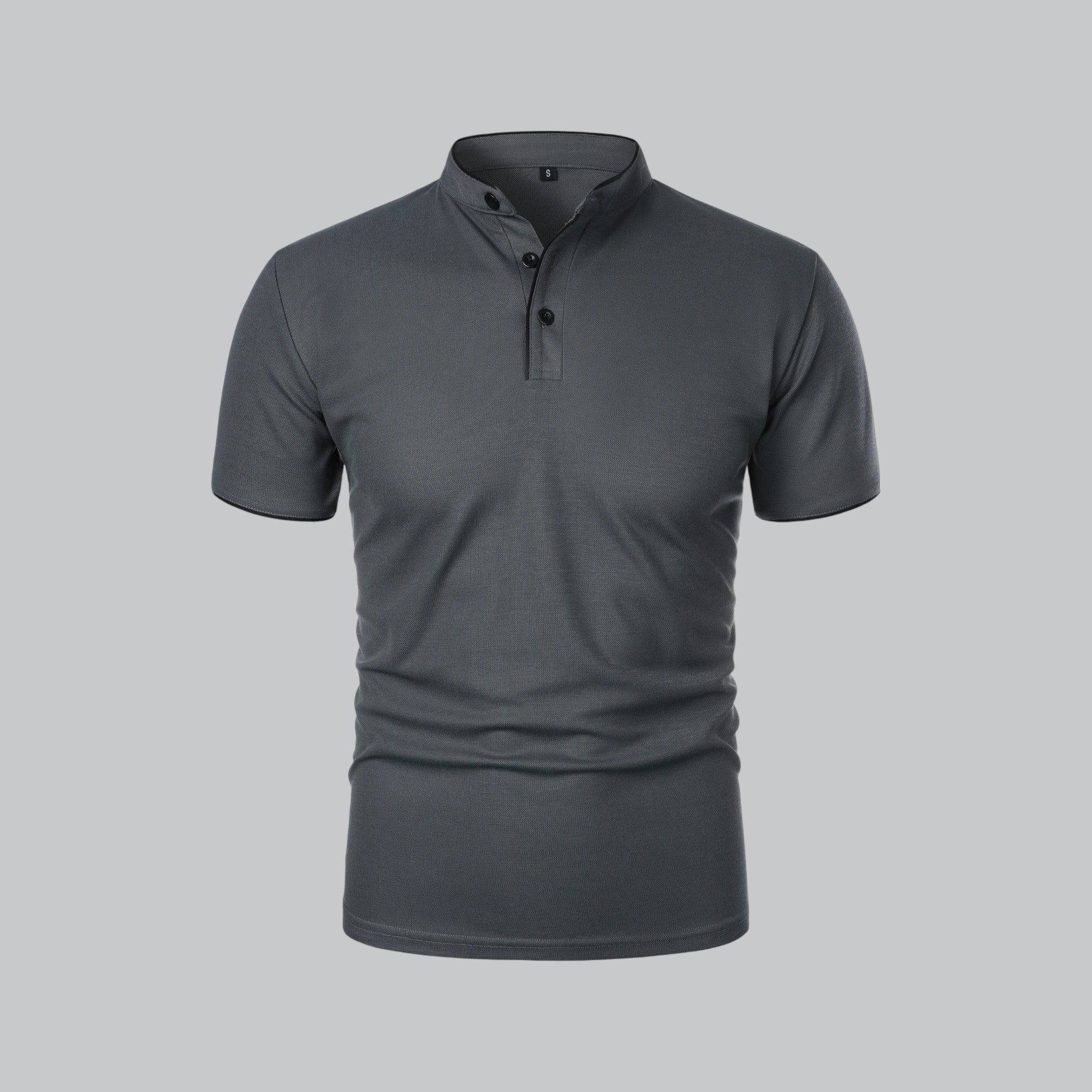 Dermot | Men's Button Placket Slim Fit Short Sleeve Polo Shirt