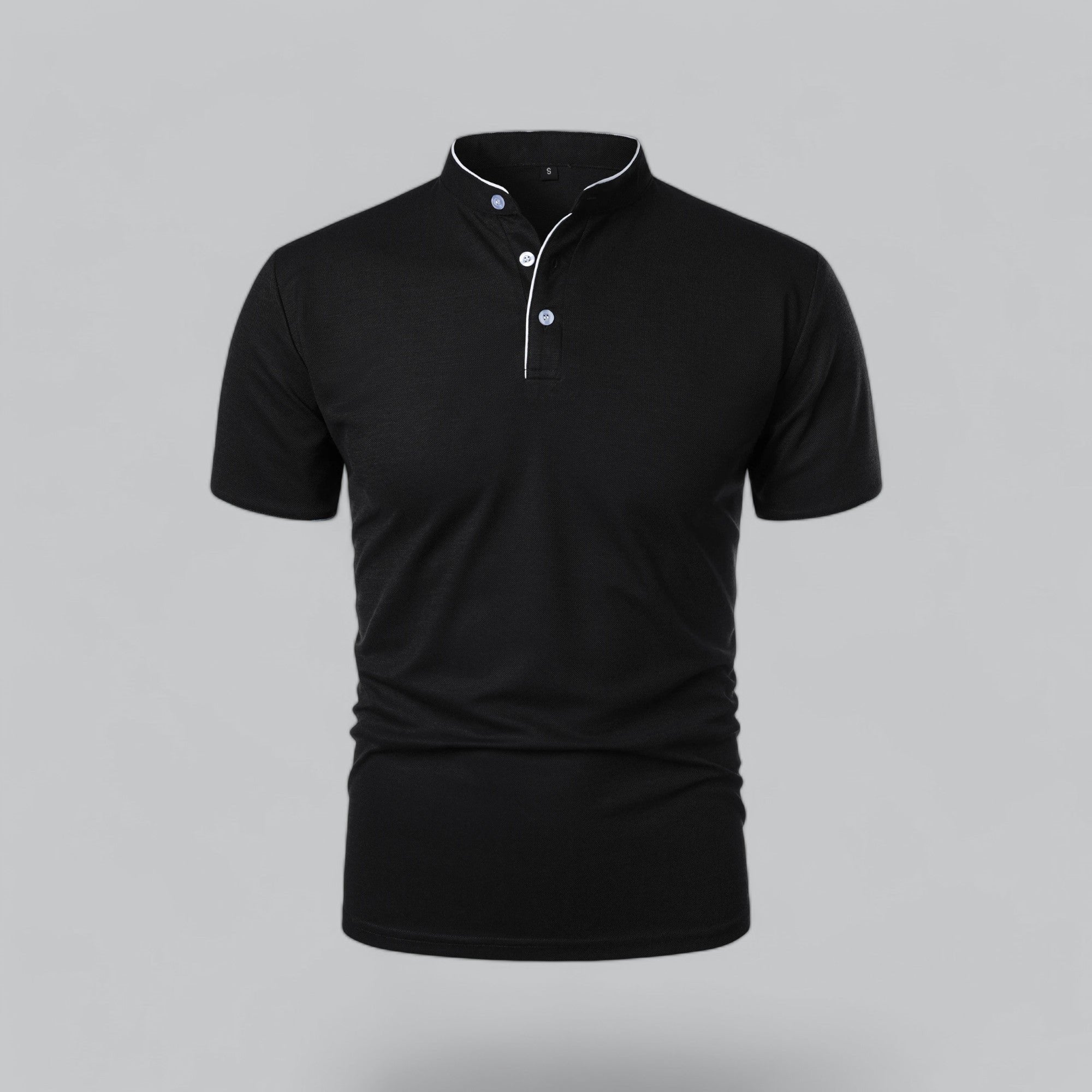 Dermot | Men's Button Placket Slim Fit Short Sleeve Polo Shirt