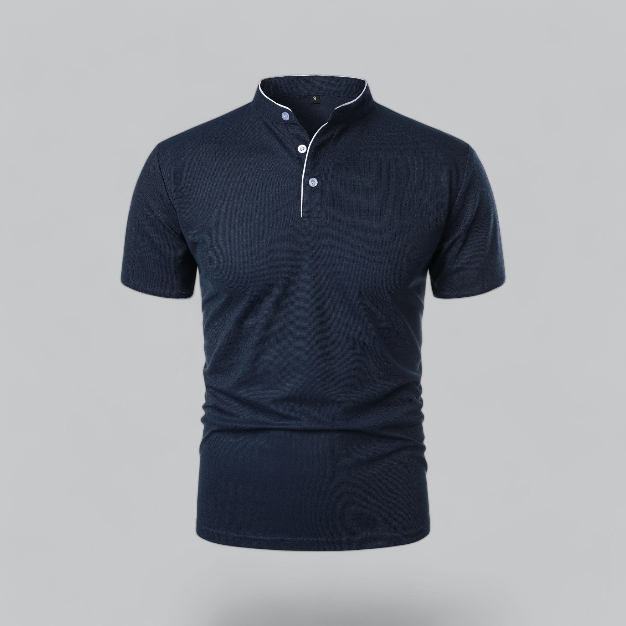 Dermot | Men's Button Placket Slim Fit Short Sleeve Polo Shirt