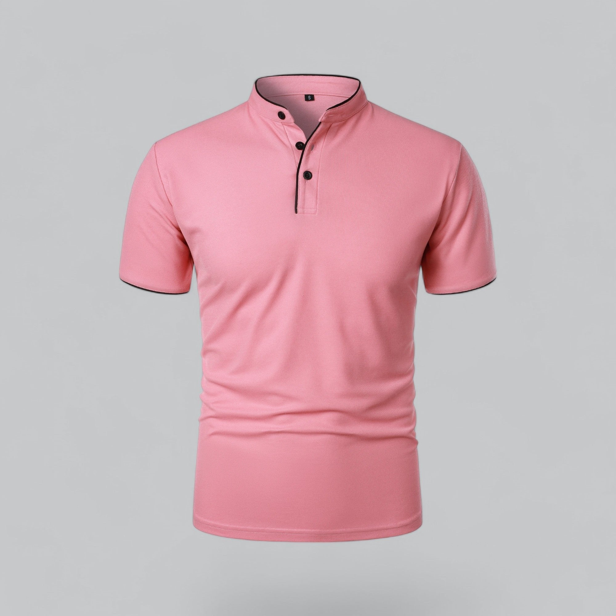 Dermot | Men's Button Placket Slim Fit Short Sleeve Polo Shirt