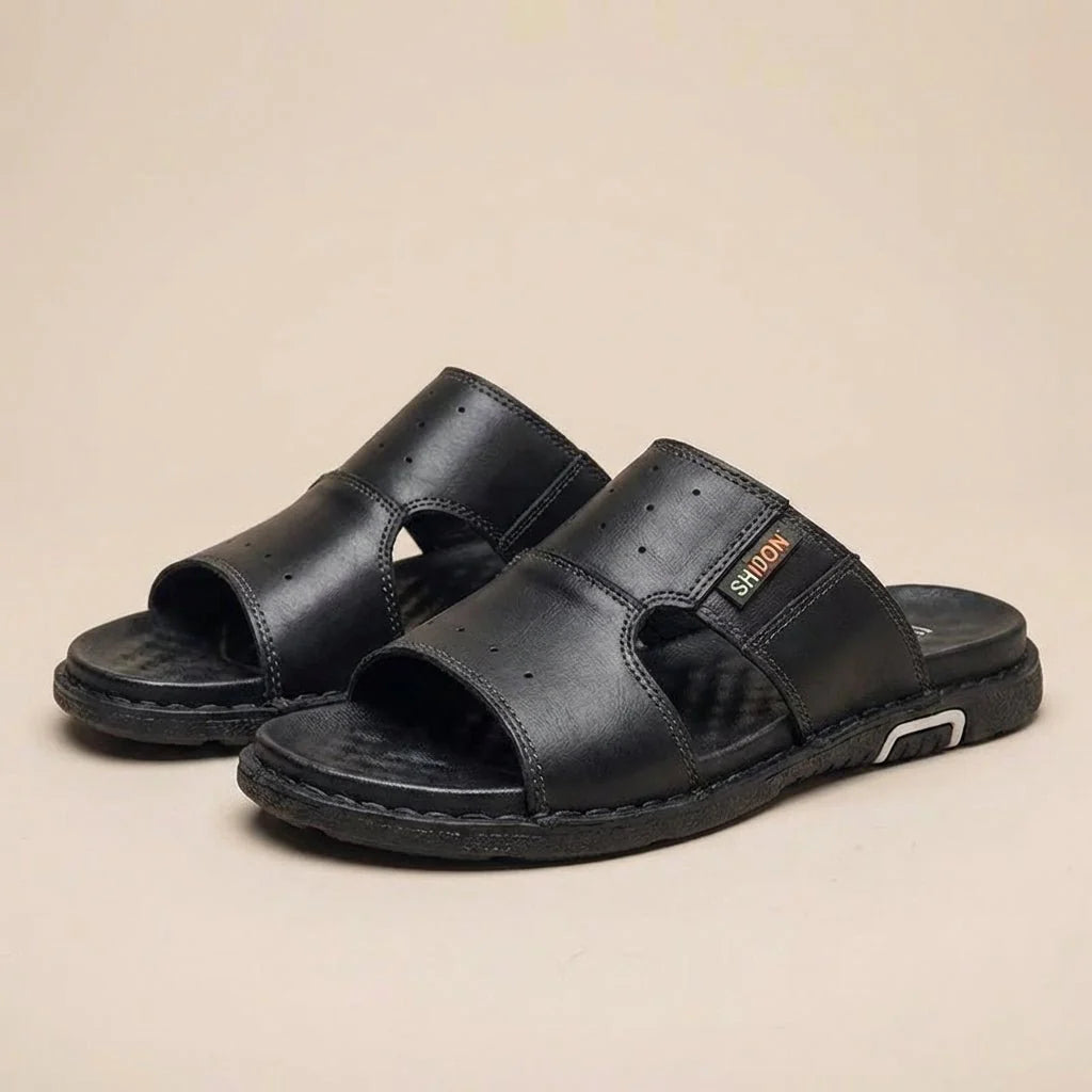 Deshawn | Men's Open Toe Cutout Slip-On Summer Slippers