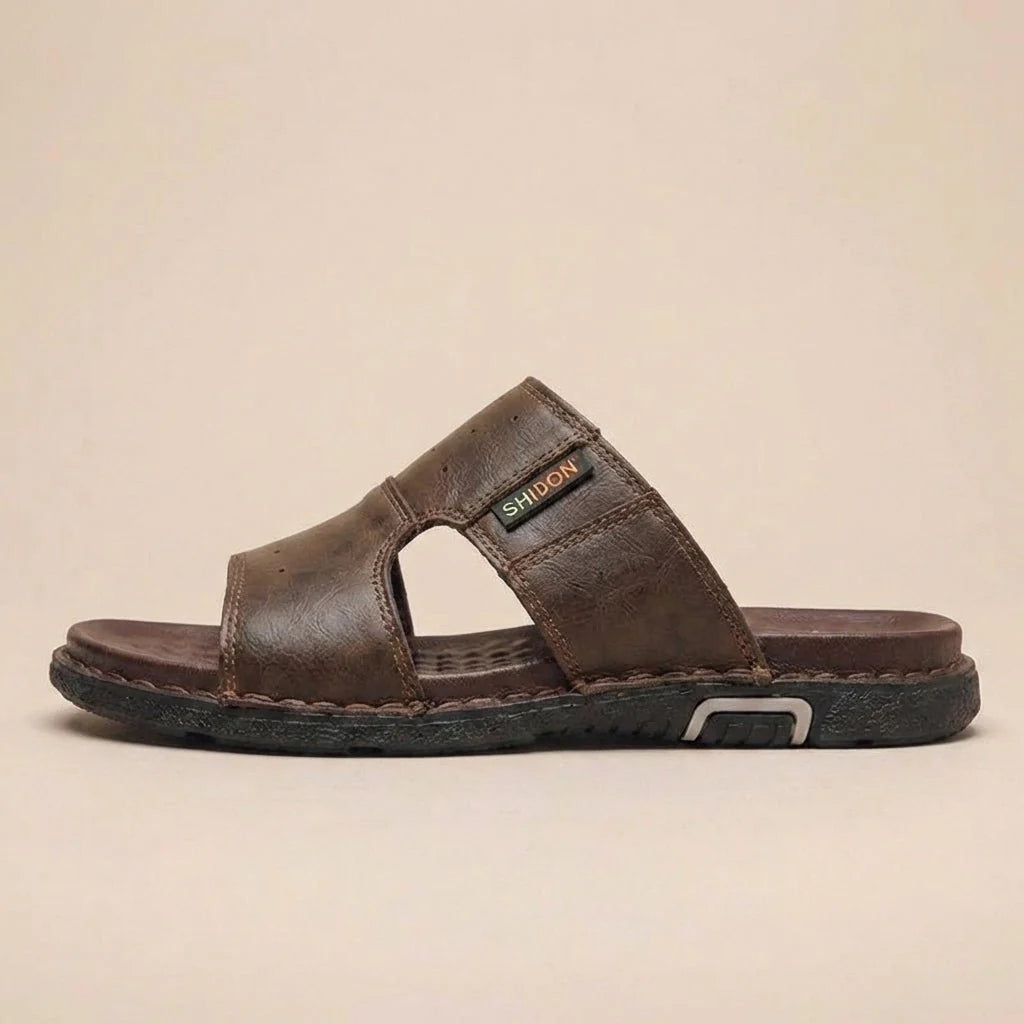 Deshawn | Men's Open Toe Cutout Slip-On Summer Slippers