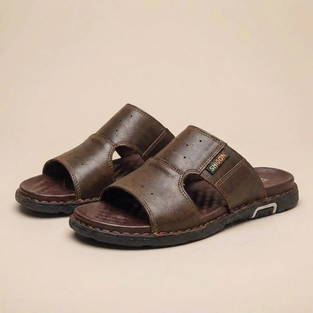 Deshawn | Men's Open Toe Cutout Slip-On Summer Slippers