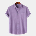 Devin | Men’s Textured Short Sleeve Striped Shirt