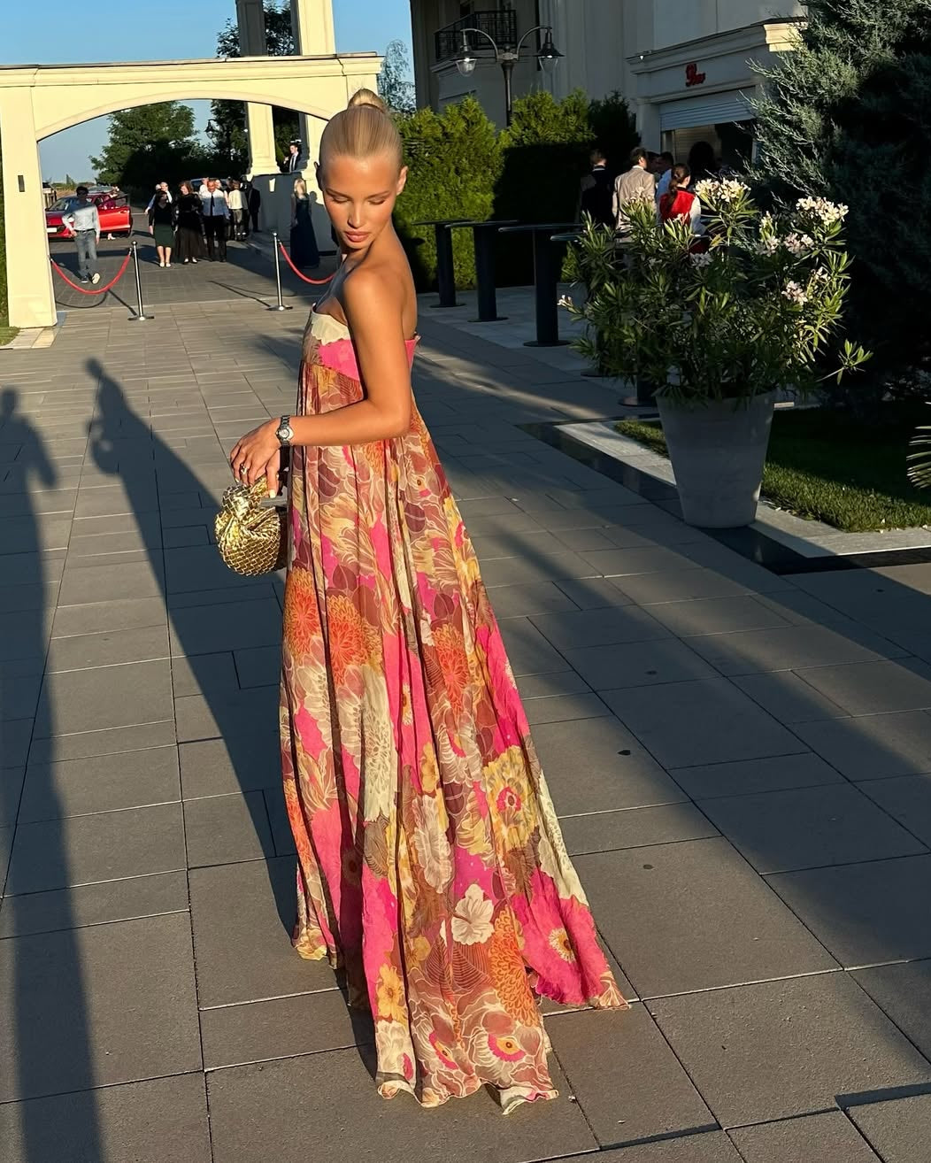 Diana | Women’s Flowy Strapless Wedding Guest Maxi Dress