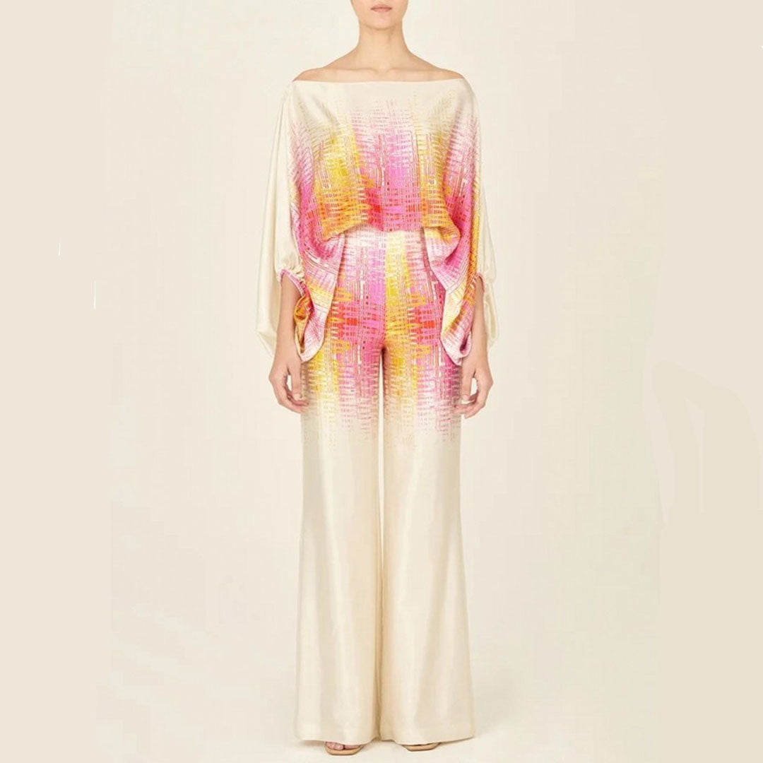 Dolores | Women’s Off Shoulder Long Sleeve Wide Leg Two Piece Set