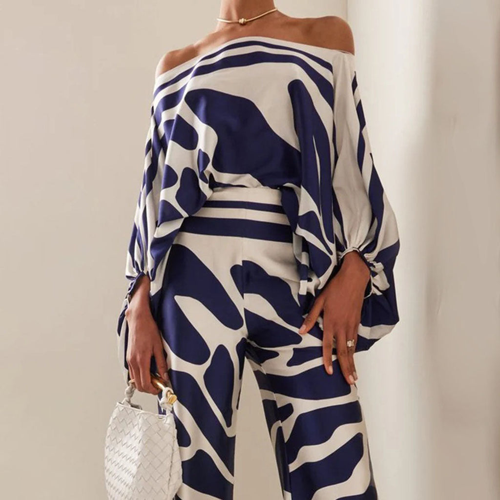 Dolores | Women’s Off Shoulder Long Sleeve Wide Leg Two Piece Set