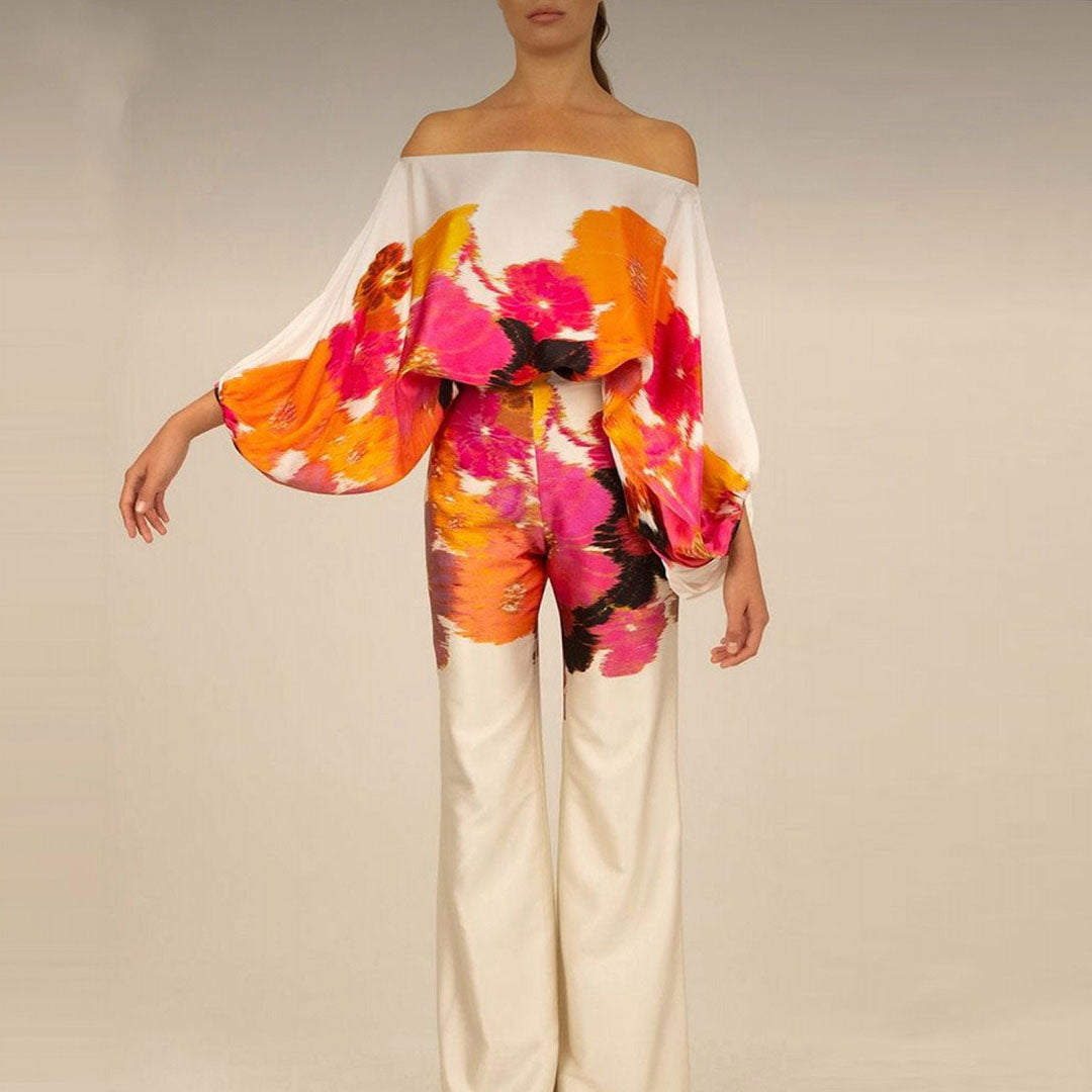Dolores | Women’s Off Shoulder Long Sleeve Wide Leg Two Piece Set