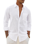 Donahue | Men's Long Sleeve Collared Chest Pocket Shirt