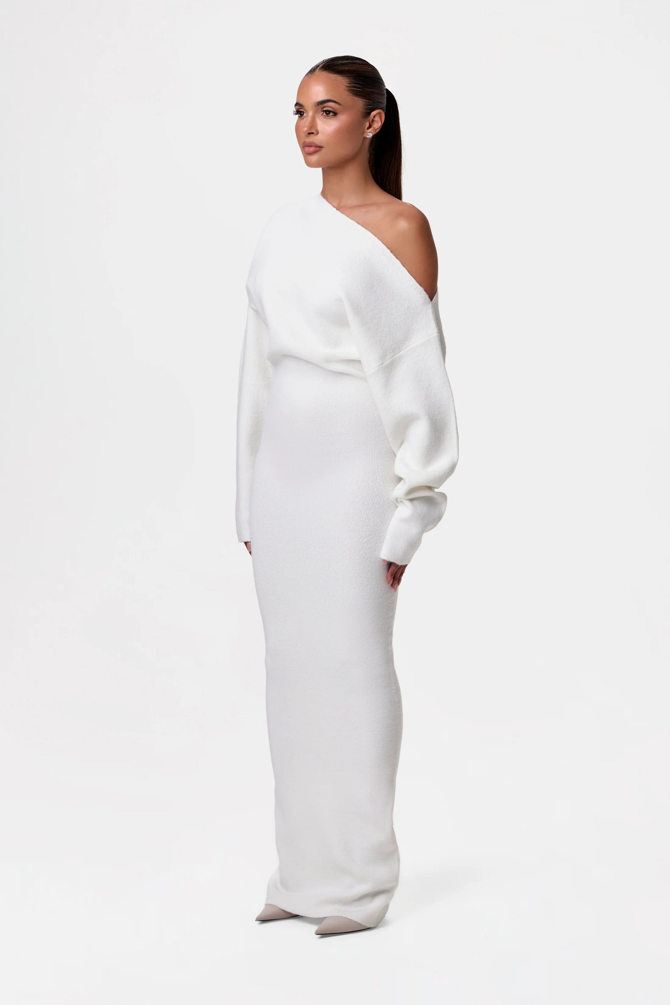 Donna | Women’s Long Sleeve Off Shoulder Bodycon Maxi Dress