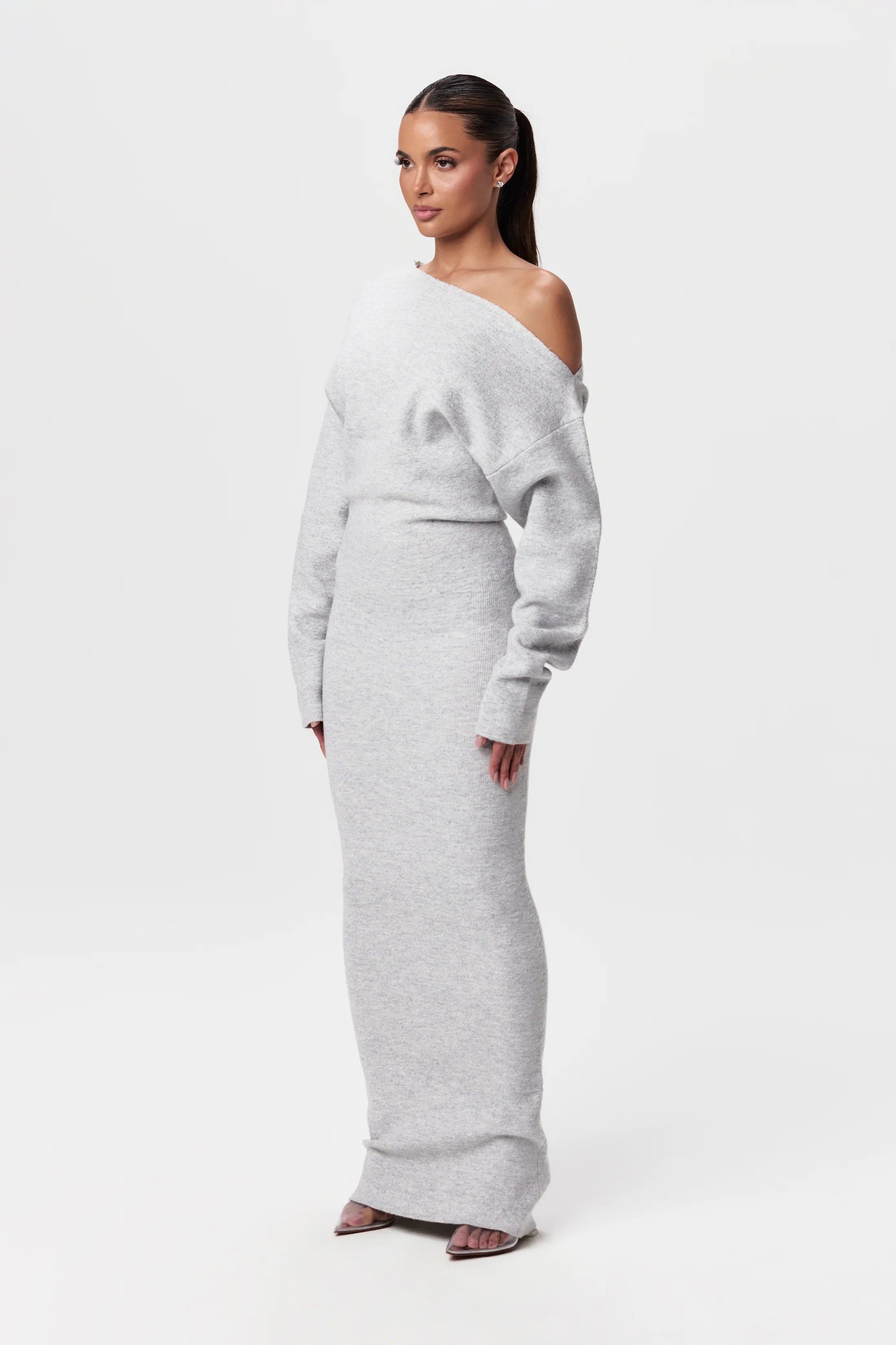 Donna | Women’s Long Sleeve Off Shoulder Bodycon Maxi Dress