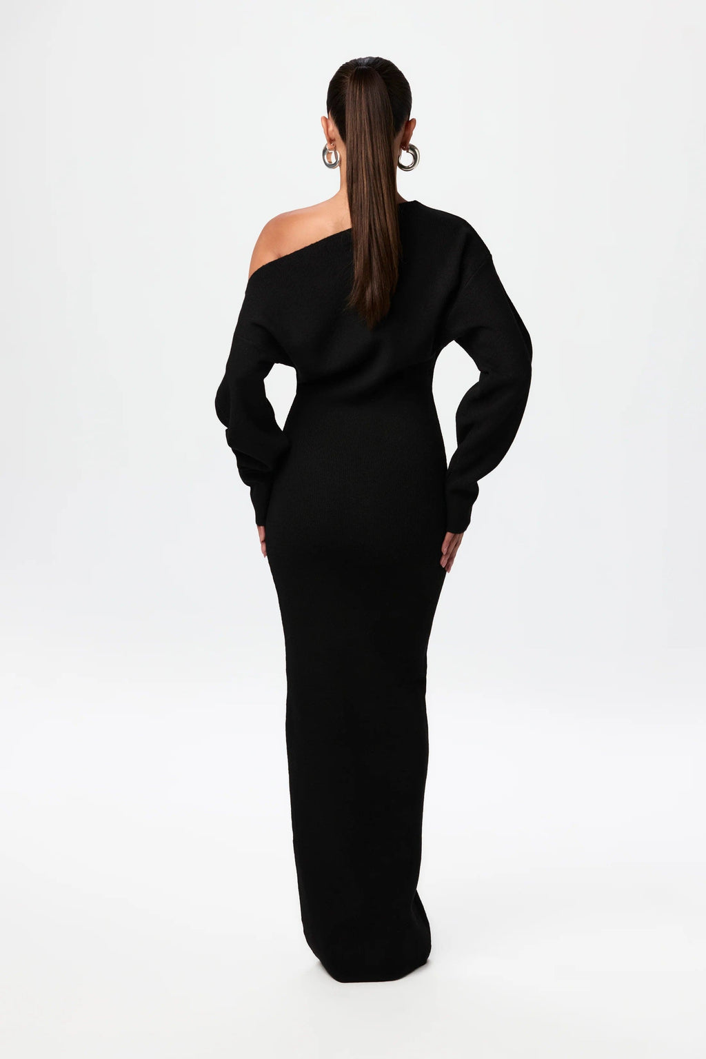 Donna | Women’s Long Sleeve Off Shoulder Bodycon Maxi Dress