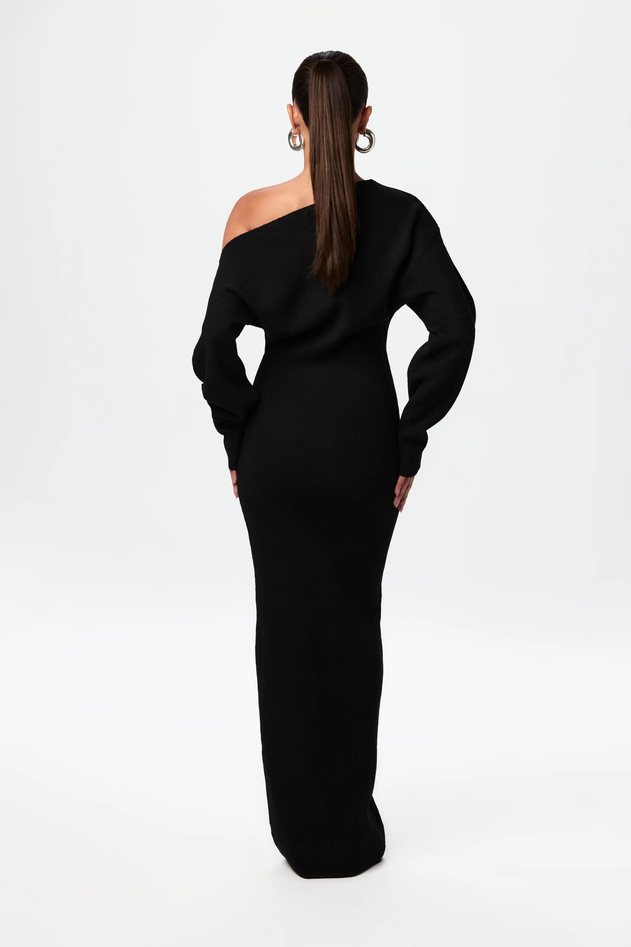 Donna | Women’s Long Sleeve Off Shoulder Bodycon Maxi Dress