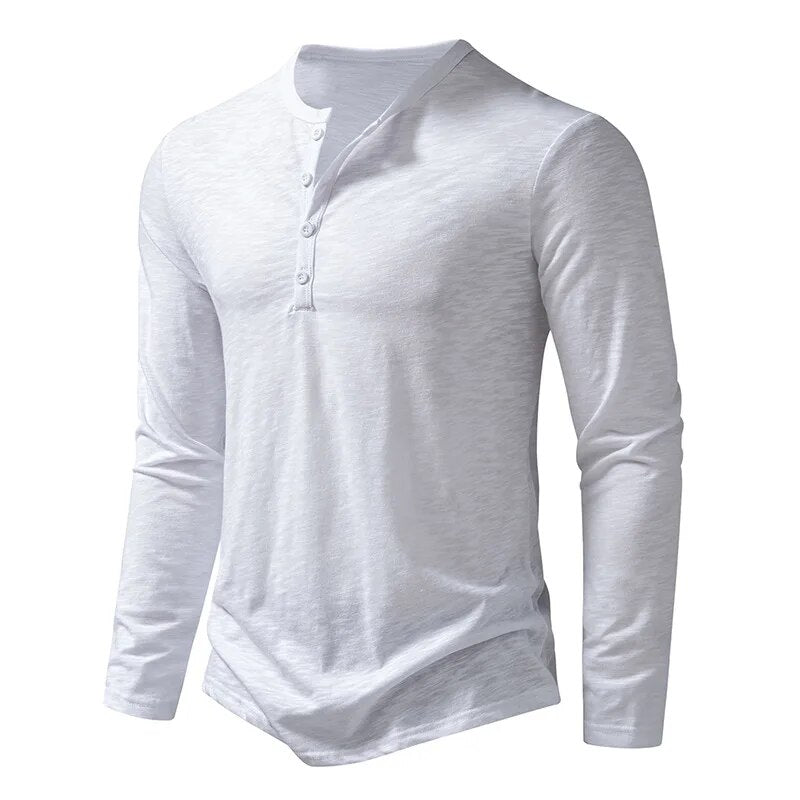 Donovan | Men’s Textured Long Sleeve Henley Shirt