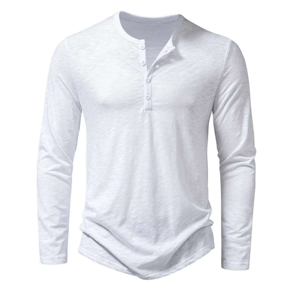 Donovan | Men’s Textured Long Sleeve Henley Shirt