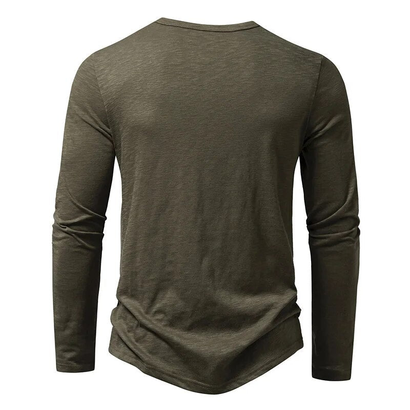 Donovan | Men’s Textured Long Sleeve Henley Shirt