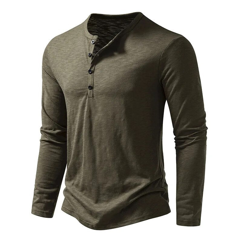 Donovan | Men’s Textured Long Sleeve Henley Shirt