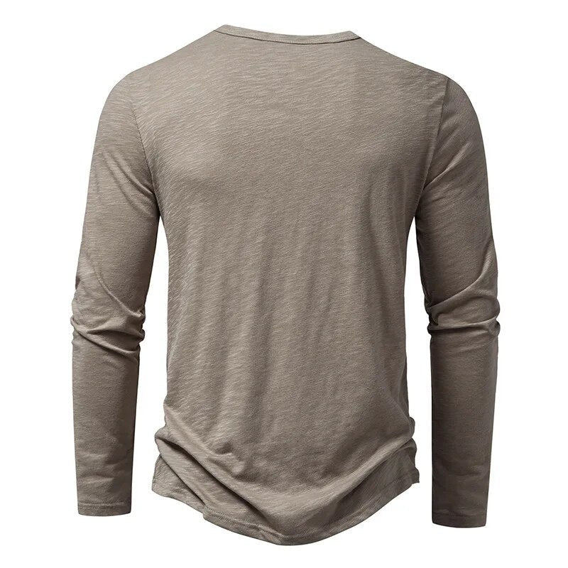 Donovan | Men’s Textured Long Sleeve Henley Shirt