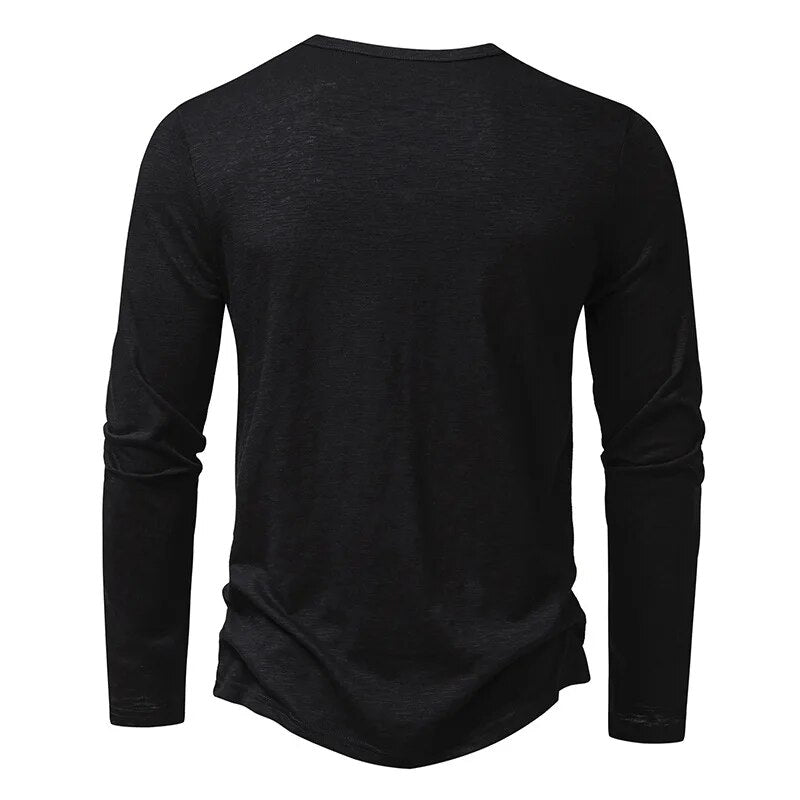 Donovan | Men’s Textured Long Sleeve Henley Shirt