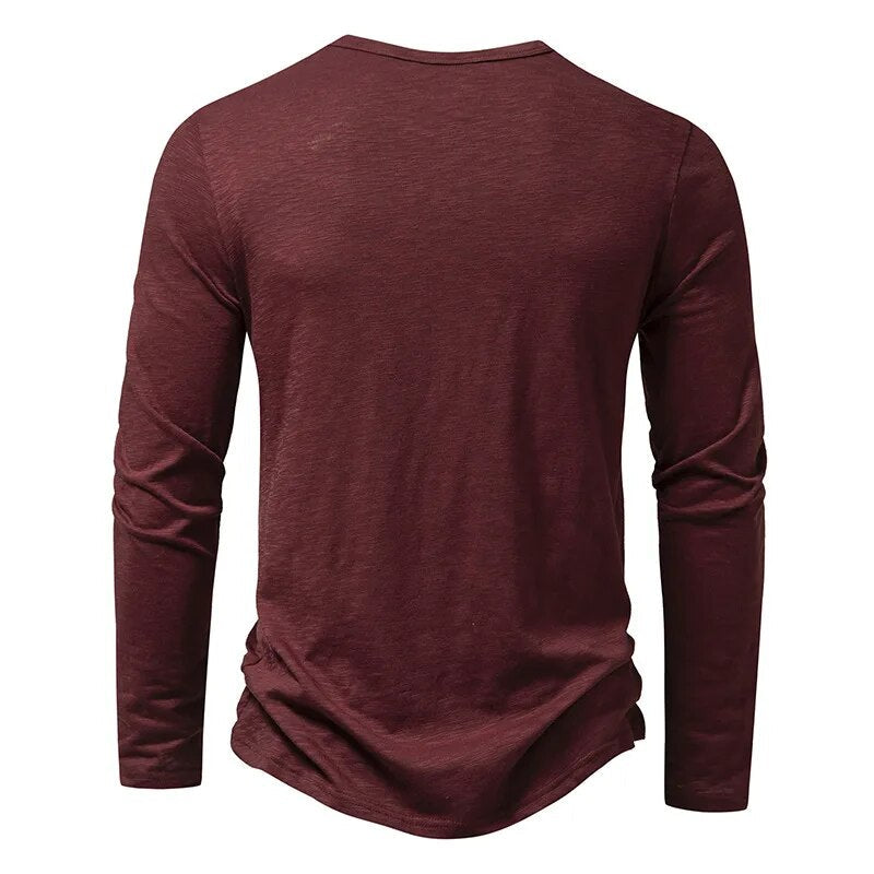 Donovan | Men’s Textured Long Sleeve Henley Shirt