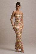 Dorothy | Women’s Floral Square Neck Wedding Guest Dress