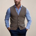 Edmund | Men’s Button Sleeveless V Neck Vest