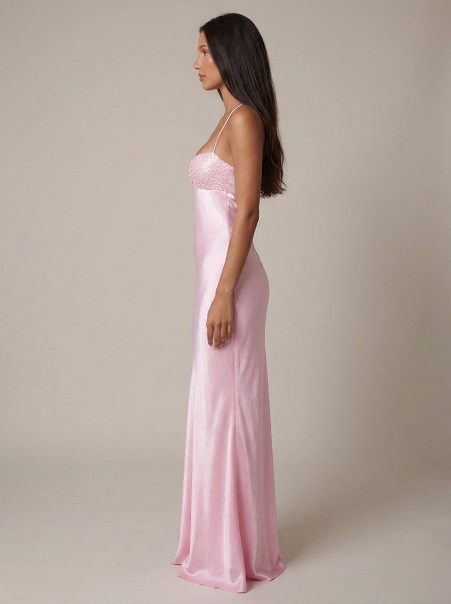 Elaine | Women’s Backless Sweetheart Neck Maxi Dress