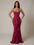 Eleanor | Women’s Sleeveless Sweetheart Neck Draped Maxi Dress
