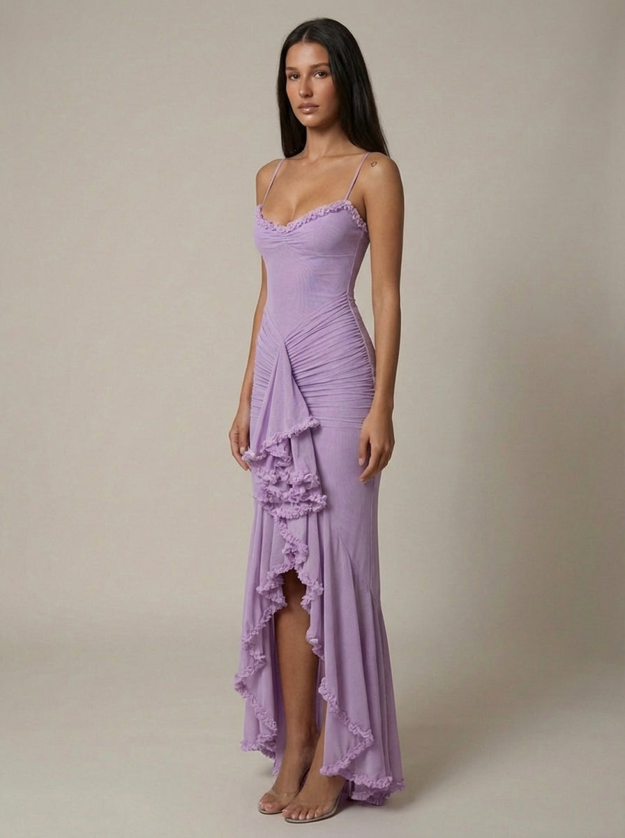 Eleanor | Women’s Sleeveless Sweetheart Neck Draped Maxi Dress