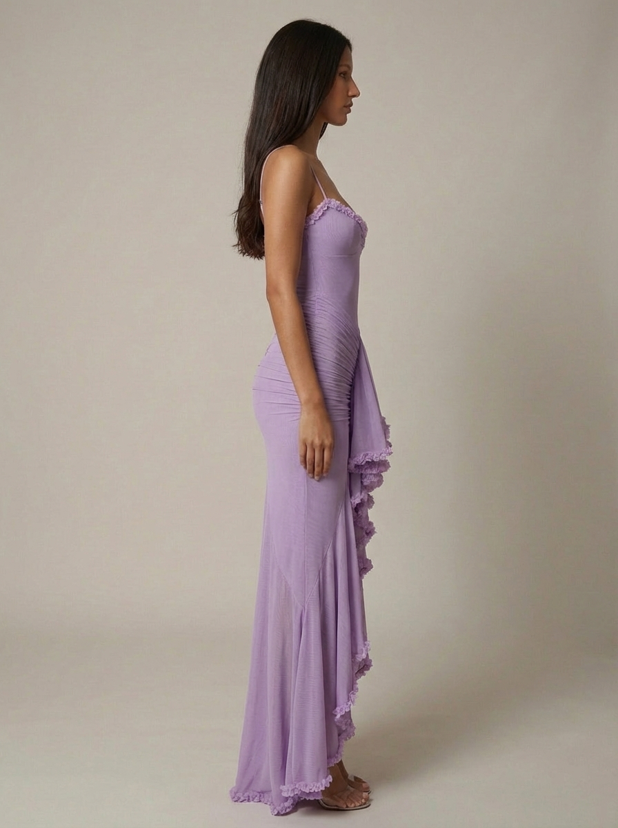 Eleanor | Women’s Sleeveless Sweetheart Neck Draped Maxi Dress
