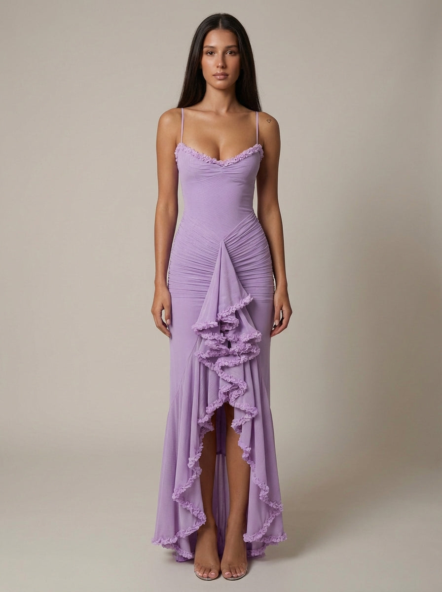 Eleanor | Women’s Sleeveless Sweetheart Neck Draped Maxi Dress