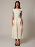 Eleanora | Women’s Open Back Sleeveless Flowy Midi Dress