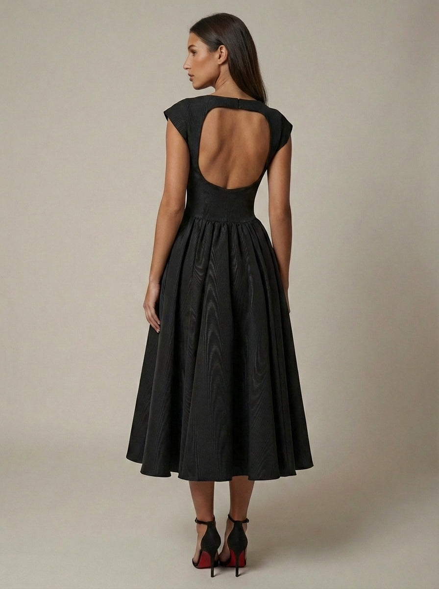 Eleanora | Women’s Open Back Sleeveless Flowy Midi Dress