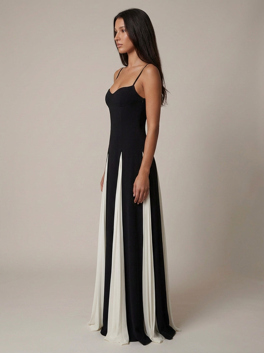Elena | Women’s Sweetheart Neck Strappy Maxi Dress