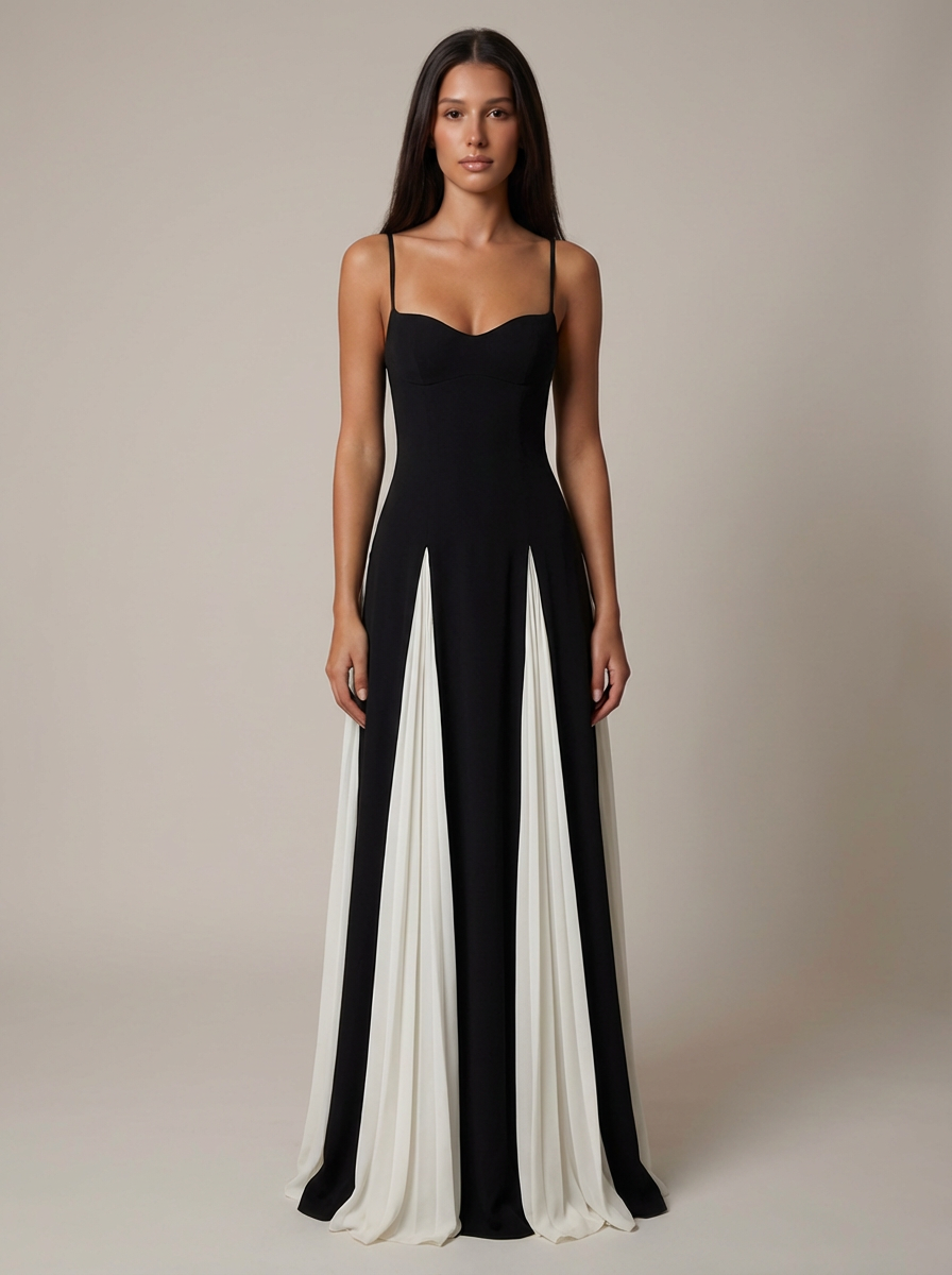 Elena | Women’s Sweetheart Neck Strappy Maxi Dress