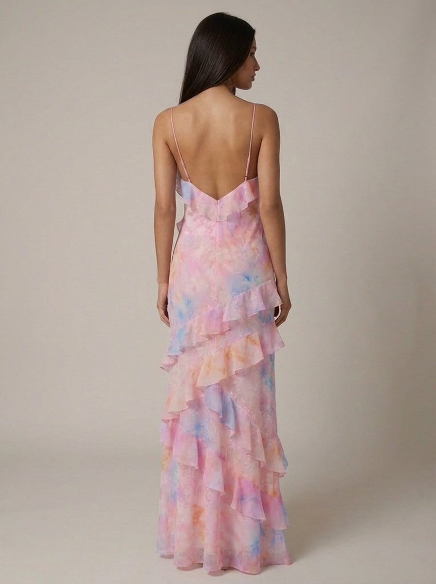 Eliana | Women’s Strappy Backless Floral Wedding Guest Dress