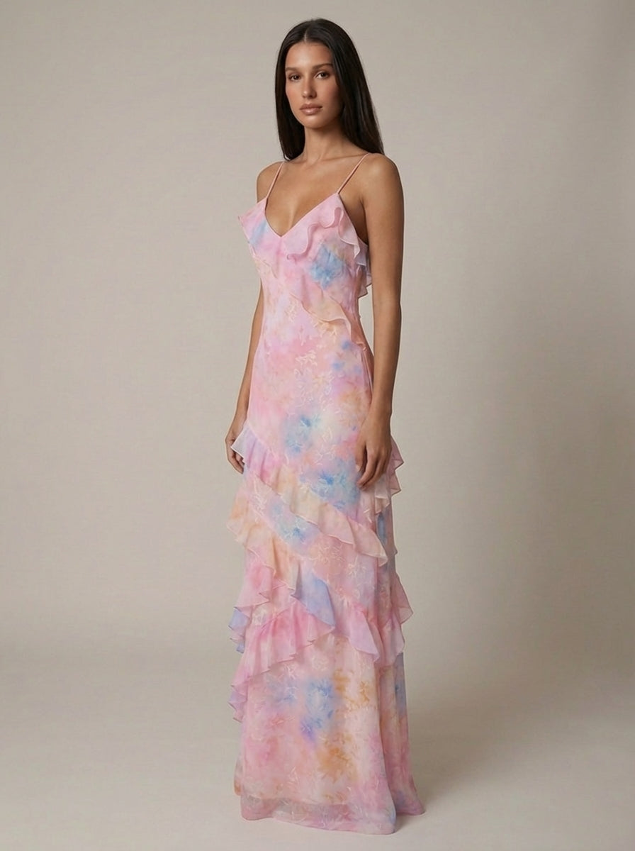 Eliana | Women’s Strappy Backless Floral Wedding Guest Dress