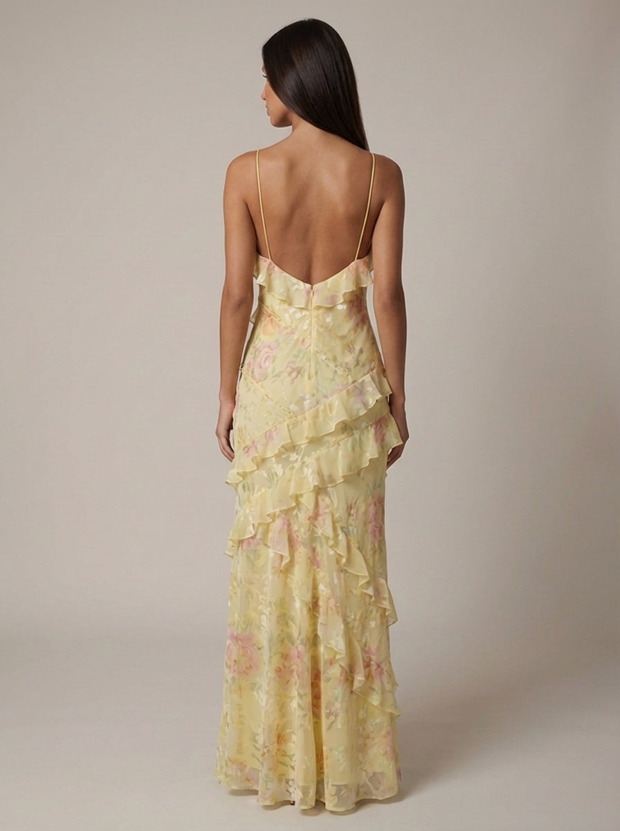 Eliana | Women’s Strappy Backless Floral Wedding Guest Dress