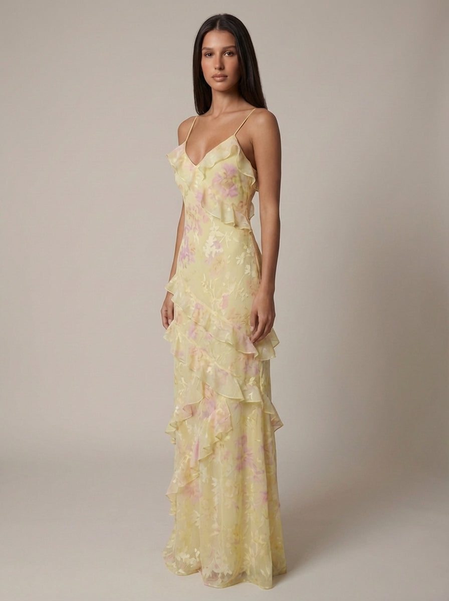 Eliana | Women’s Strappy Backless Floral Wedding Guest Dress