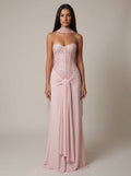 Elisa | Women’s Strapless Draped Wedding Guest Dress