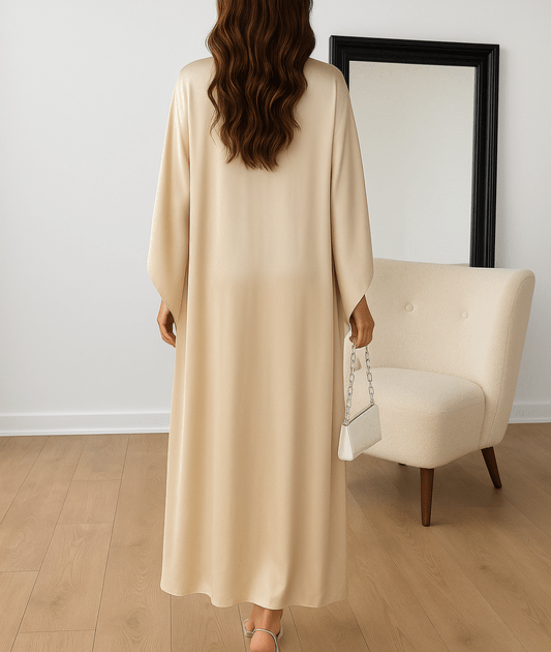 Eliza | Women’s Flowy Boat Neck Draped Wedding Guest Dress