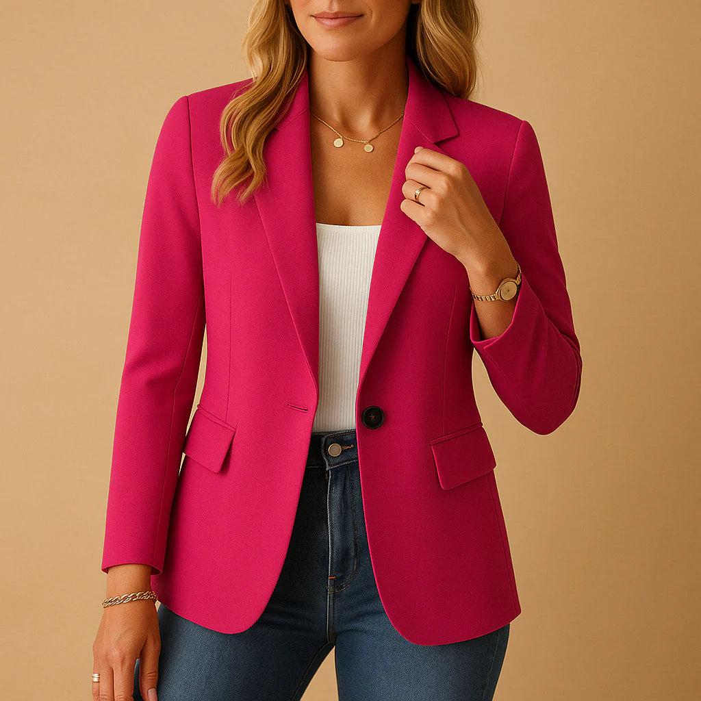 Elizabeth | Women's Notch Lapel Long Sleeve Fitted Blazer