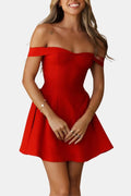 Ella | Women’s Off Shoulder Fitted Grad Party Mini Dress