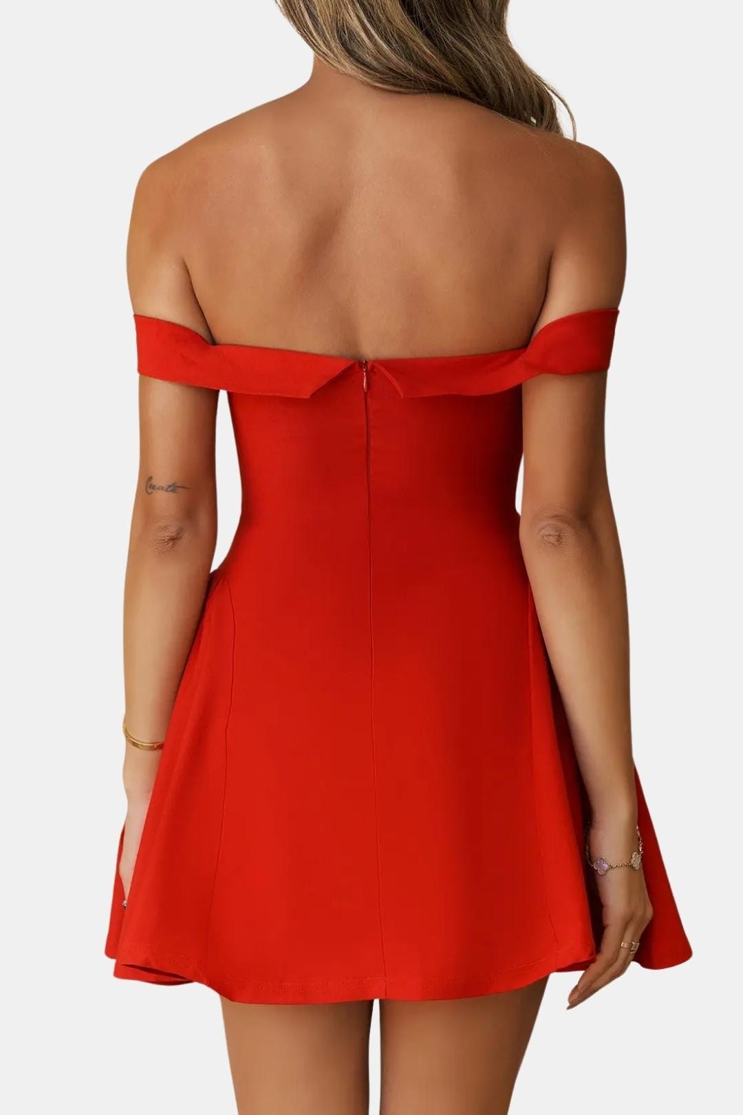 Ella | Women’s Off Shoulder Fitted Grad Party Mini Dress