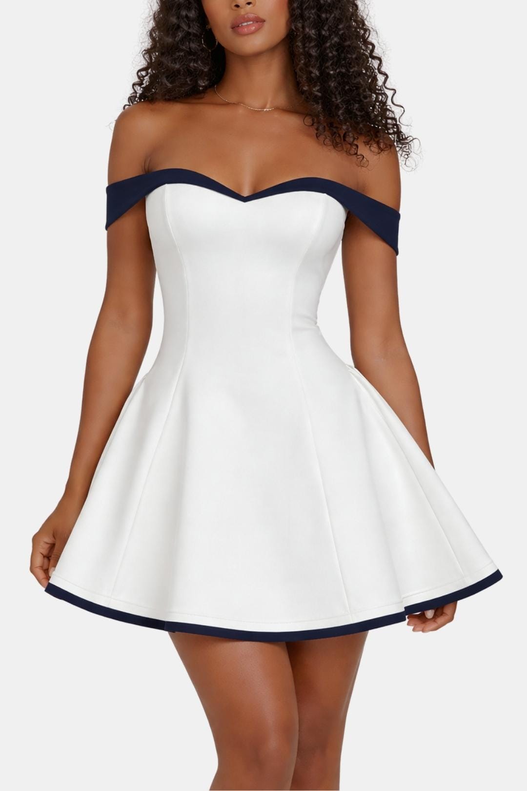 Ella | Women’s Off Shoulder Fitted Grad Party Mini Dress