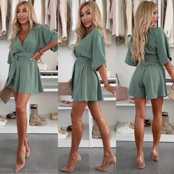 Elle | Women’s Batwing Sleeve V Neck Mini Dress