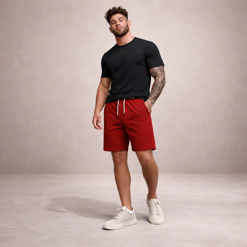Ellsworth | Men's Pocket Pinstripe Drawstring Summer Shorts