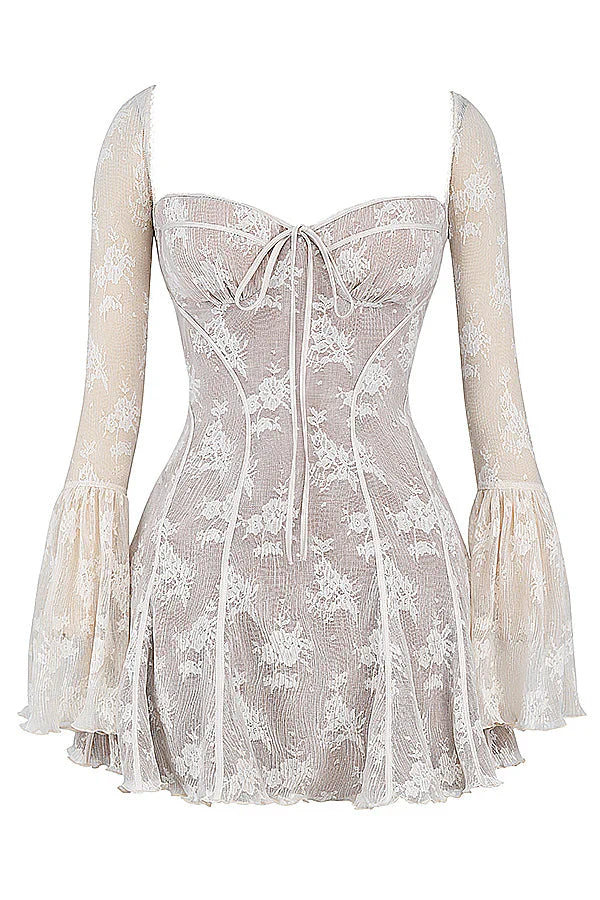 Elvira | Women’s Sweetheart Neck Long Sleeve Grad Party Dress